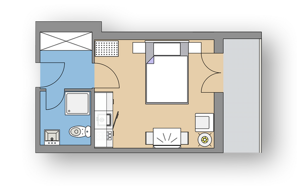 Grundriss Apartment Solo 